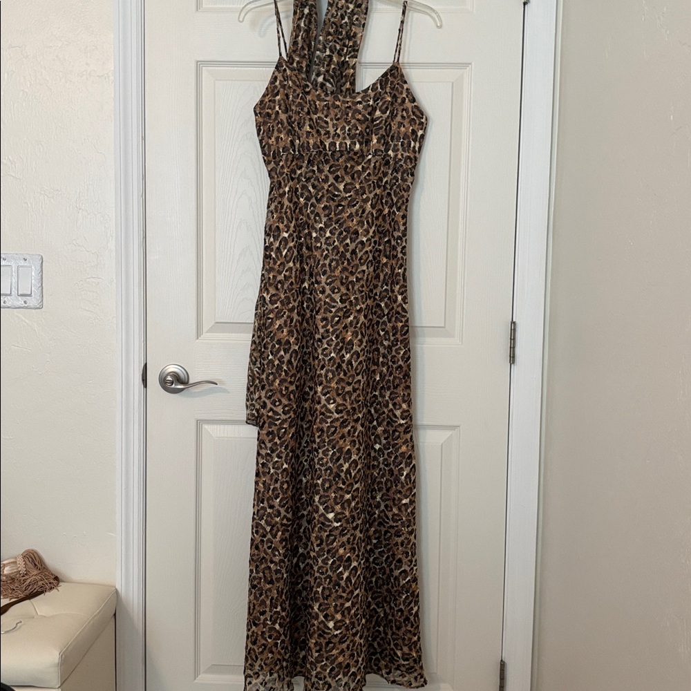 Leopard Print Maxi Dress